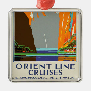 Orient-Linie Kreuzfahrten ~ Norwegen u. Ostsee Silbernes Ornament