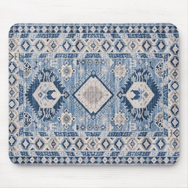 Oriental Antique Blue Kilim Rug Mousepad (Vorne)