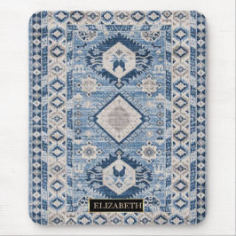 Oriental Antique Blue Kilim Rug Mousepad