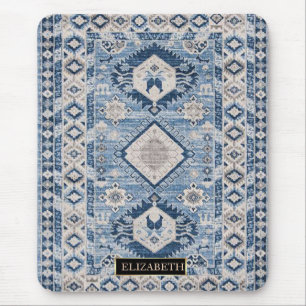 Oriental Antique Blue Kilim Rug Mousepad