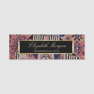 Oriental Antique Blue Kilim Rug Namensschild