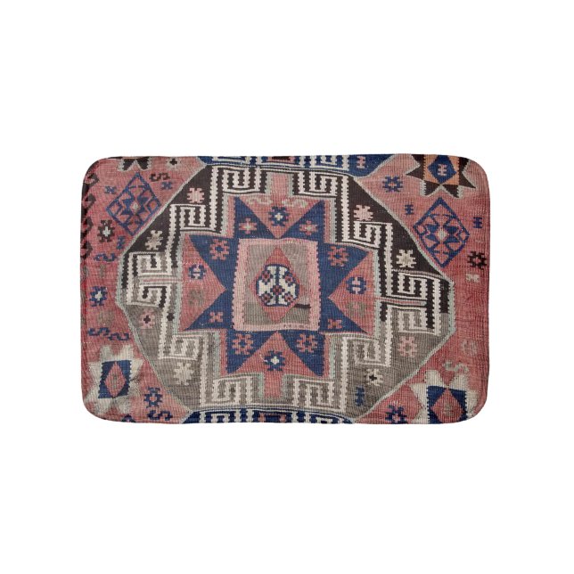Oriental Antique Red Kilim Rug Badematte (Vorderseite)