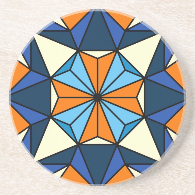 Oriental Arabic Geometric Seamless Pattern Getränkeuntersetzer (Vorne)