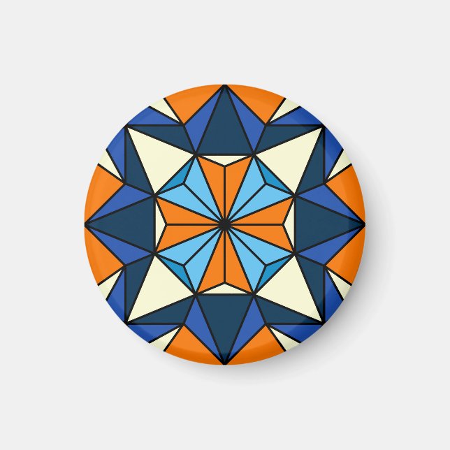 Oriental Arabic Geometric Seamless Pattern Magnet (Vorne)
