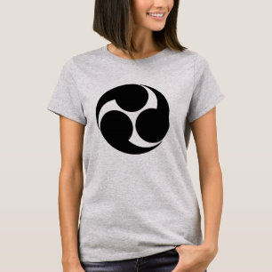 Oriental Black Kobayakawa Japan Mon Tomoe Kunst T-Shirt