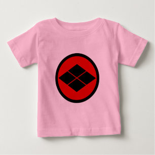 Oriental Black Red Takeda Japan Mon Vector Art Baby T-shirt