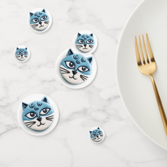 Oriental Blue Cat 3D Inspiriert Konfetti (Gruppe)