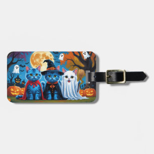 Oriental Blue Cats Pumpkin Halloween Funny Gepäckanhänger