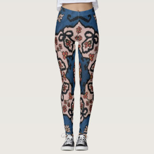Oriental Blue Türkisches Persisches Muster Leggings