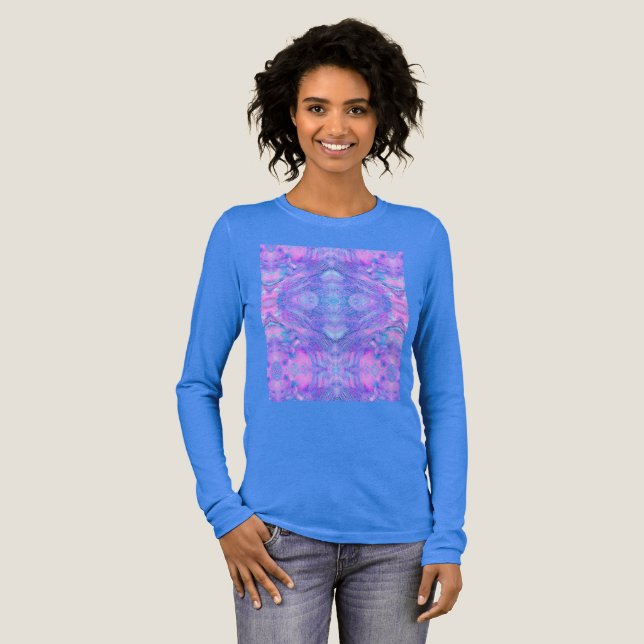 Oriental Boho Graphics - Abstrakte kosmische Fanta Tri-Blend Shirt (Volle Vorderseite)