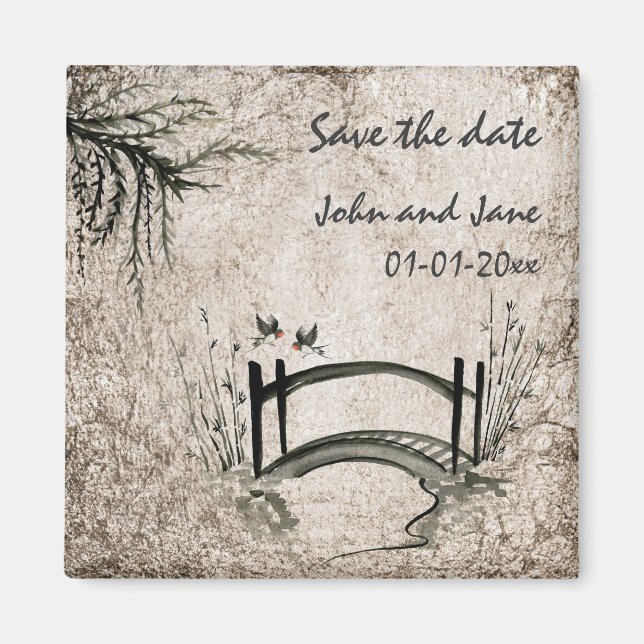 Oriental Bridge Save the Date Magnet (Vorne)