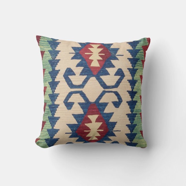 Oriental Carpet Killim Throw Kissen (Vorderseite)