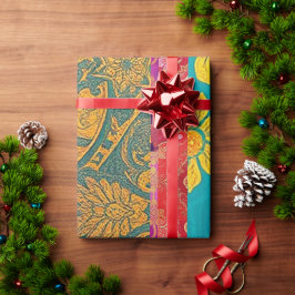 ORIENTAL ColorTAL Green Red - Wrapping Paper Geschenkpapier