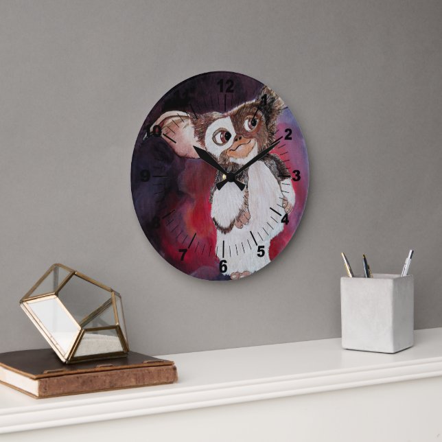 Oriental Creature Painting by Alfred Fox Große Wanduhr (Büro)