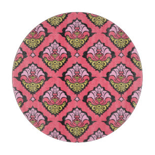 Oriental Damask Floral Nahtloses Tapete Schneidebrett