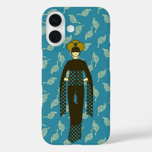 Oriental Dark Red Woman Turban Türkei Art Nouveau iPhone 16 Hülle