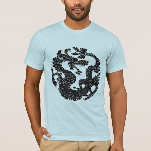 Oriental Dragon Black T-Shirt (Vorderseite)