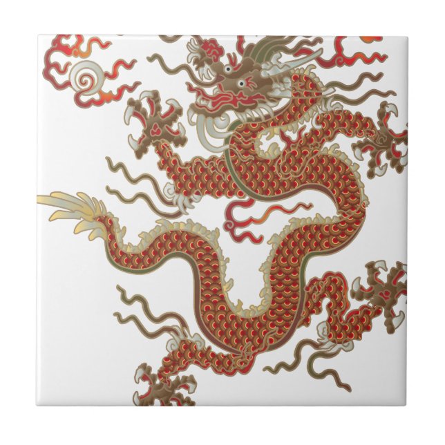 Oriental Dragon Fliese (Vorderseite)