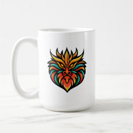 Oriental Dragon Head Tasse - Fiery Art Design