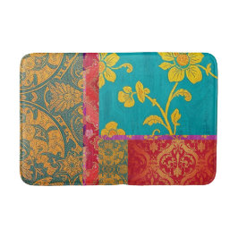 ORIENTAL farbenfroh grünes Rot - Bath Mat Rug Badematte