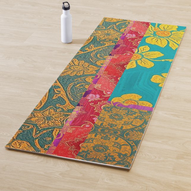 ORIENTAL Farbenfroh Rotes Golden - Yoga Mat Yogamatte (Beispiel)