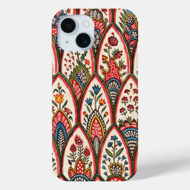 ORIENTAL FLORAL PATTERN Farbige Blume Blätter Case-Mate iPhone Hülle (Rückseite)