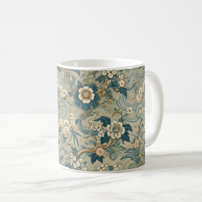 Oriental Garden Pattern Kaffeetasse (VorderseiteRechts)