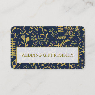 Oriental Gold Boho Gift Registry Card Terminkarte