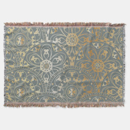 Oriental Golden Pattern - Blanket Decke