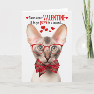 Oriental Kurzhain Katze Valentine Feline Spaß Feiertagskarte