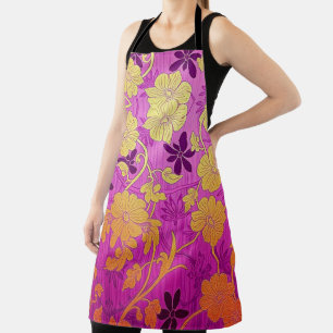 ORIENTAL Lila Rosa Muster - Schürze