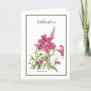 Oriental Lily Card Dankeskarte