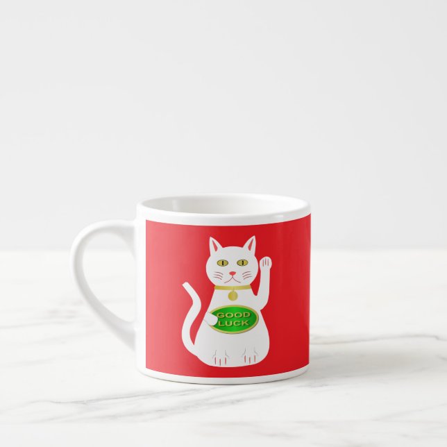 Oriental Lucky Cat Espressotasse (Links)