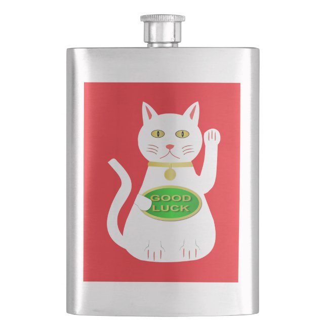 Oriental Lucky Cat Flachmann (Vorderseite)