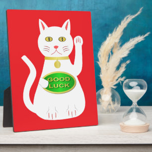 Oriental Lucky Cat Fotoplatte