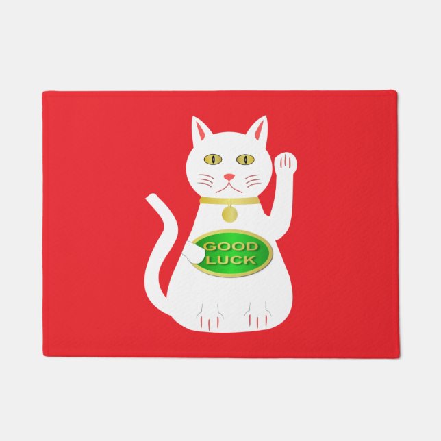 Oriental Lucky Cat Fußmatte (Vorderseite)