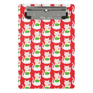 Oriental Lucky Cat Gemustert Mini Klemmbrett