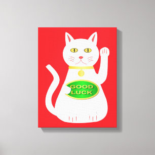 Oriental Lucky Cat Leinwanddruck