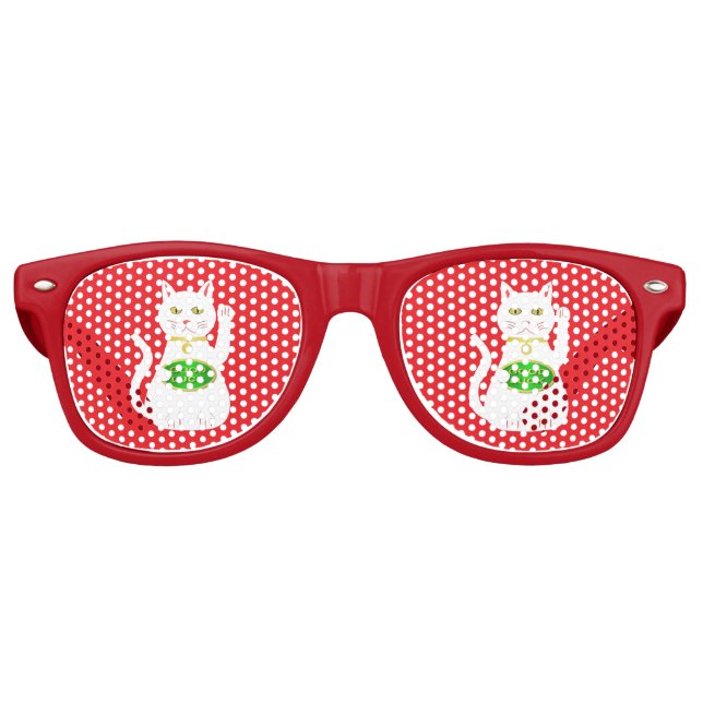 Oriental Lucky Cat Partybrille (Vorderseite)