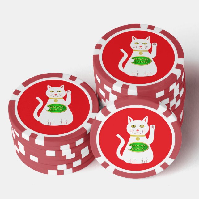 Oriental Lucky Cat Pokerchips (Stapel)