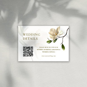 Oriental Magnolia Wedding Details Einschlusskarte Einladung