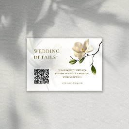 Oriental Magnolia Wedding Details Einschlusskarte Einladung