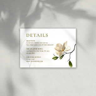 Oriental Magnolia Wedding Details Einschlusskarte Einladung
