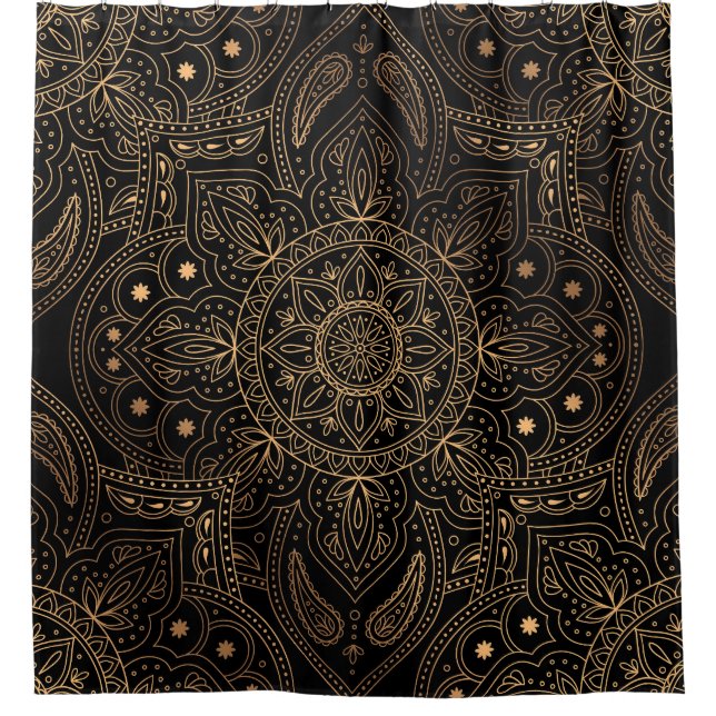 Oriental Mandala, Luxus Vintages Muster. Duschvorhang (Vorderseite)