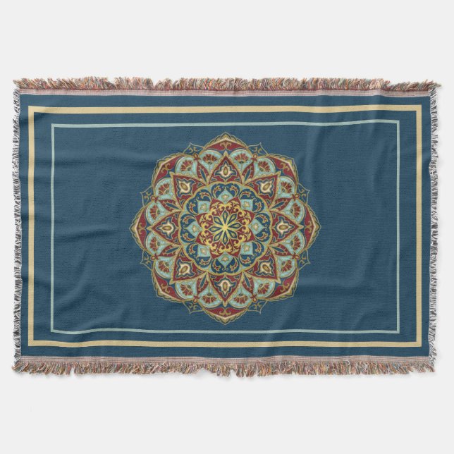 Oriental Mandala - Throw Blanket Decke (Vorderseite)