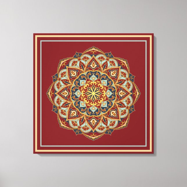 Oriental Mandala - Wrapped Canvas Leinwanddruck (Vorderseite)