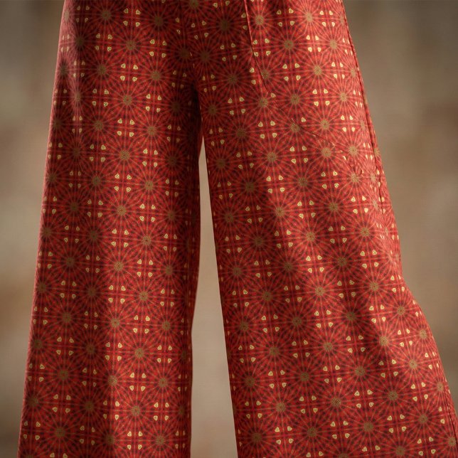 Oriental Mosaic Red Geometric Muster Stoff (Von Creator hochgeladen)