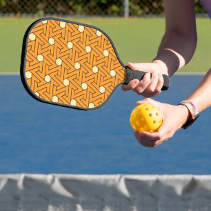 Oriental Orange Beige Dreifach-Spirale Arabesken M Pickleball Schläger