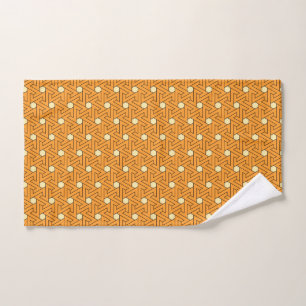 Oriental Orange Beige Triskelion Ägyptisches Muste Handtuch