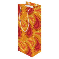 Oriental Orange Persian Paisley Pattern